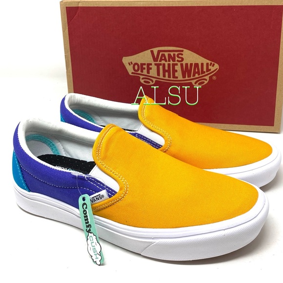 Vans Shoes - 🌸Sale🌸 VANS Comfycush Slip On Multi Block Canvas Women’s Size 8 VN0A3WMD2CC